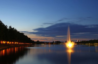 pfaffenteich lake City'deki schwerin, Almanya