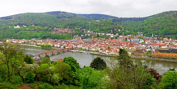 Panoramik manzaralı heildelberg, Almanya — Stok fotoğraf