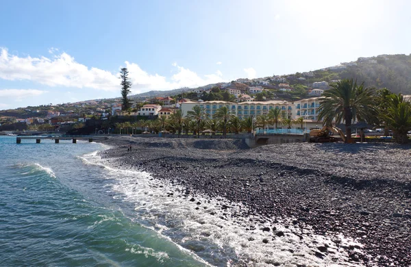 Spiaggia di Santa Cruz, isola di Madeira, Portogallo — Foto Stock