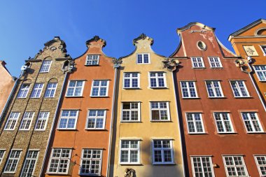 renkli eski binaları şehir Gdansk, Polonya