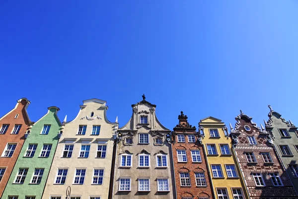 Färgglada gamla byggnader i staden gdansk, Polen — Stockfoto