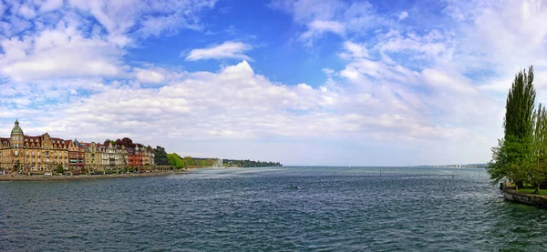 Vista panorámica del lago Bodensee y Konstanz, Alemania — Foto de Stock
