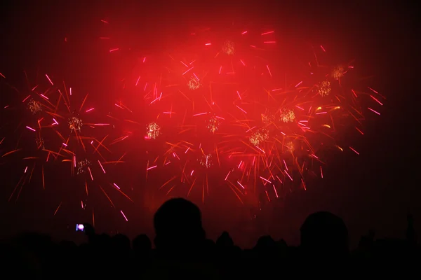 Silvesterfeuerwerk in Zürich, Schweiz — Stockfoto