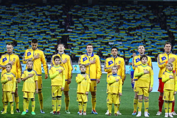 Ukraina herrlandslag i fotboll — Stockfoto