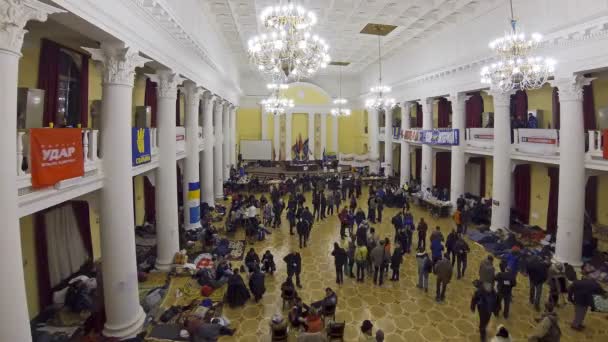 Masivní protesty na Ukrajině (časová prodleva) — Stock video