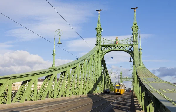 Ponte della Libertà sul fiume Dunabe a Budapest, Ungheria — Foto Stock