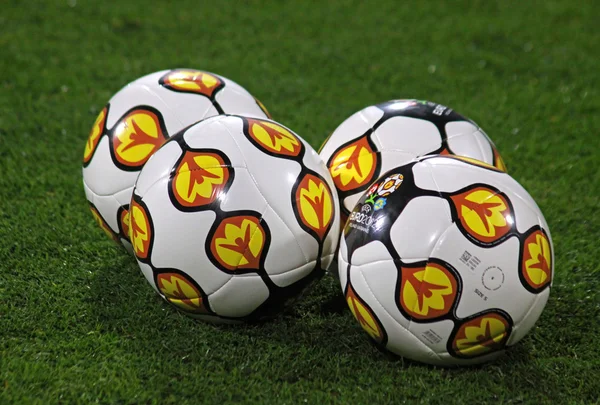 Официальные мячи чемпионата Европы по футболу 2012 — стоковое фото