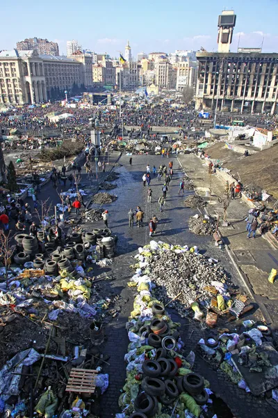 Anti-regering protest in Kiev, Oekraïne — Stockfoto