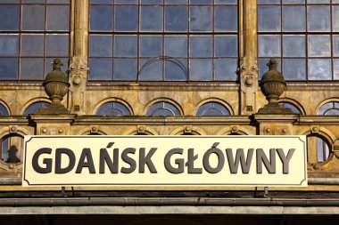 Tren İstasyonu, gdansk, Polonya'den binanın ayrıntılarını