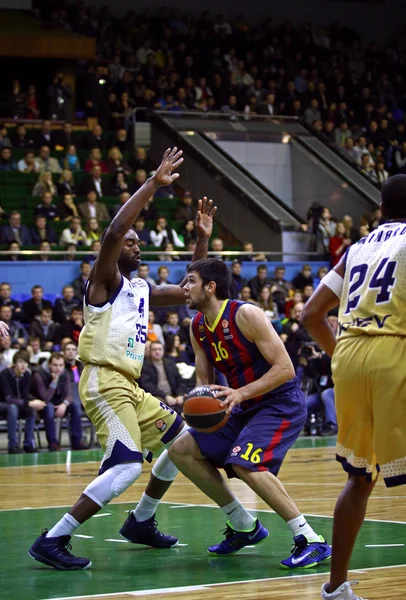 Gra w koszykówkę NBA między budivelnik Kijów i fc najl — Zdjęcie stockowe