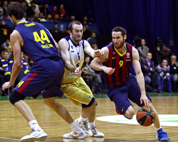 Euroliga basketbal hra Budivelnik Kyjev vs Fc Barcelona — Stock fotografie