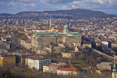 Buda Castle bölgesinde, Budapeşte, Macaristan