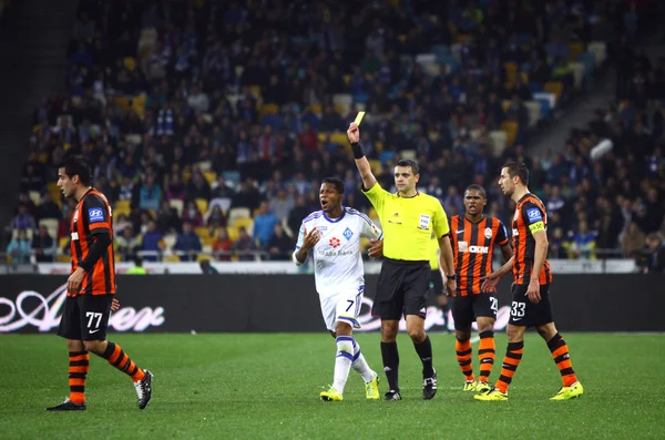 Jogo de futebol FC Dynamo Kyiv vs Shakhtar Donetsk — Fotografia de Stock