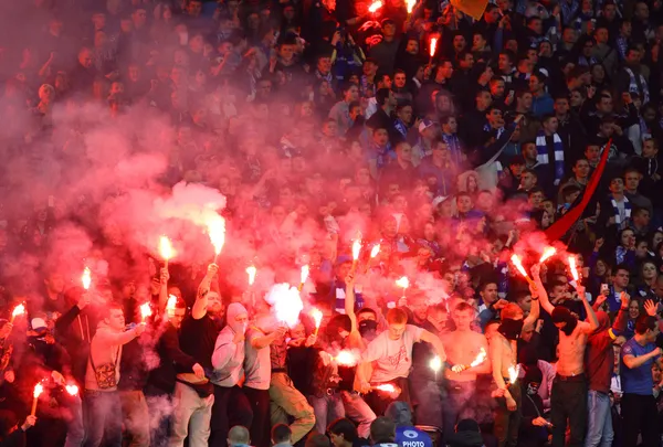 FC Ντιναμό Κιέβου ultra υποστηρικτές — Φωτογραφία Αρχείου