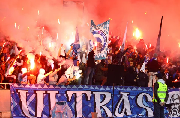 FC dynamo Kiev ultra anhängare — Stockfoto