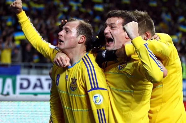 FIFA World Cup 2014 qualifier game Ukraine vs France — Stock Photo, Image