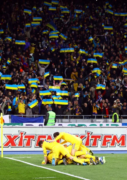 FIFA World Cup 2014 qualifier game Ukraine vs France — Stock Photo, Image