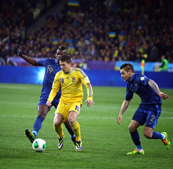 Copa do Mundo FIFA 2014 jogo de qualificação Ucrânia vs França — Fotografia de Stock