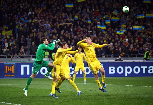 Copa do Mundo FIFA 2014 jogo de qualificação Ucrânia vs França — Fotografia de Stock