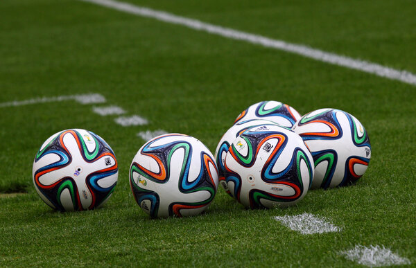 Official FIFA 2014 World Cup balls (Brazuca) Stock Image
