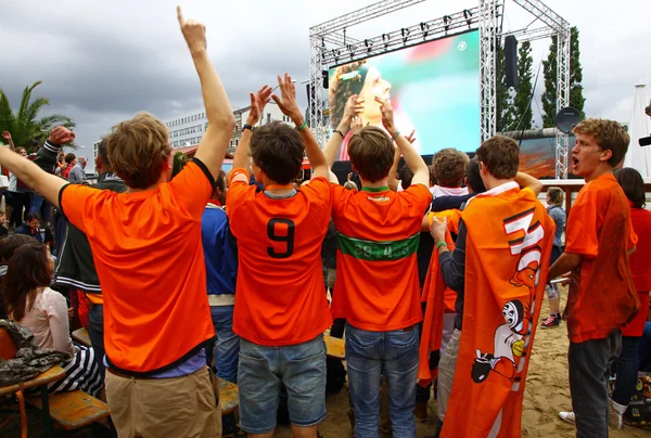 オランダのサッカー チームのファン — ストック写真