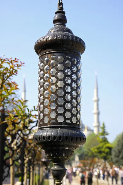 Κοντινό Πλάνο Λεπτομέρειες Της Lamppost Στην Κωνσταντινούπολη Τουρκία — Φωτογραφία Αρχείου