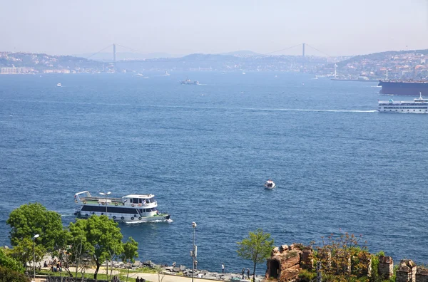 博斯普鲁斯海峡伊斯坦布尔，土耳其 — 图库照片
