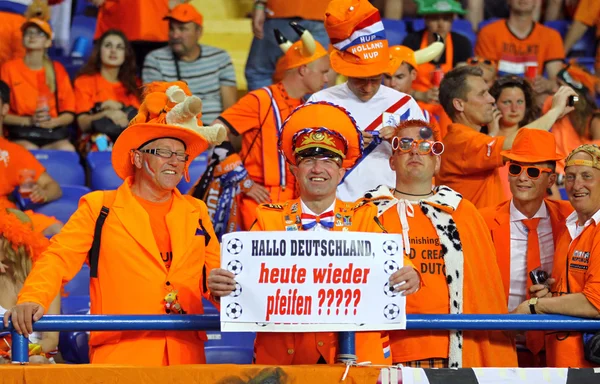 Holländische Fußballfans — Stockfoto