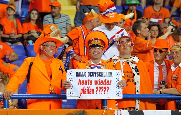 Dutch soccer fans — Stock Photo, Image