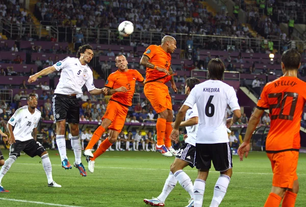 UEFA EURO 2012 juego Países Bajos vs Alemania — Foto de Stock