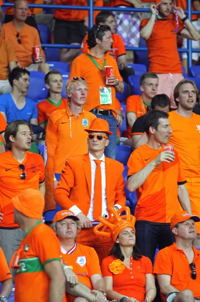 Holländska fotbollsfans — Stockfoto