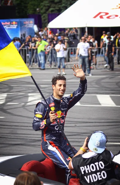Водитель Даниэль Риккардо из Red Bull Racing Team — стоковое фото