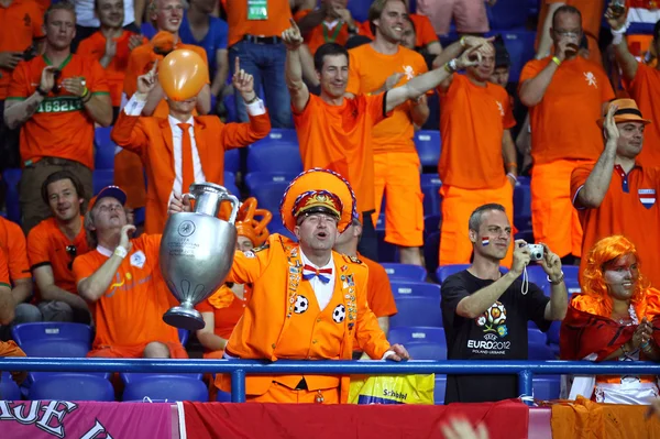 Dutch soccer fans — Stock Photo, Image