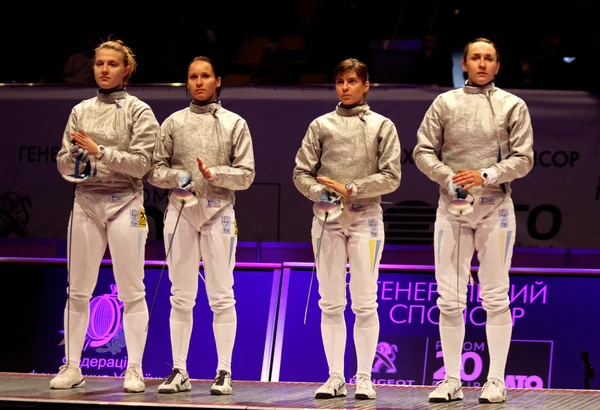 Ukraine National Sabre Team — Stock Photo, Image