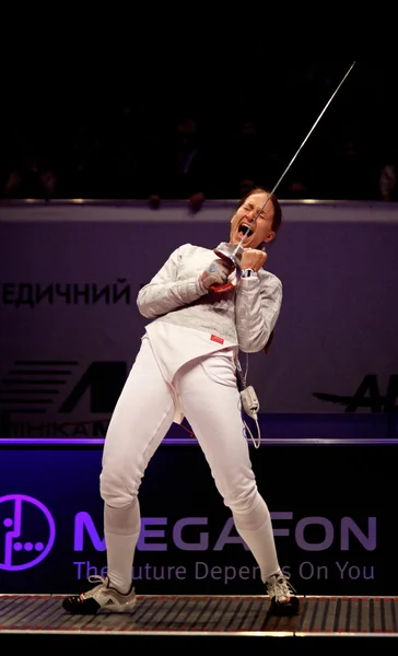 Sabre fencer Sofya Velikaya dari Rusia — Stok Foto