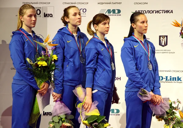 Ukrajna nemzeti sabre team — Stock Fotó
