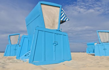 Baltık sahil, kapşonlu plaj sandalye (strandkorb)