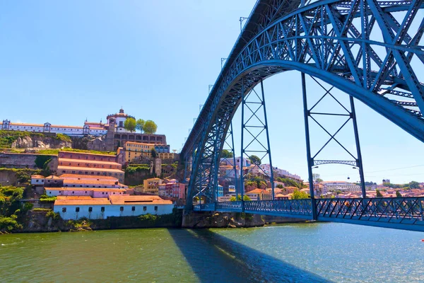 Pohled Most Dom Luis Ponte Luis Řeku Duoro Městě Porto — Stock fotografie