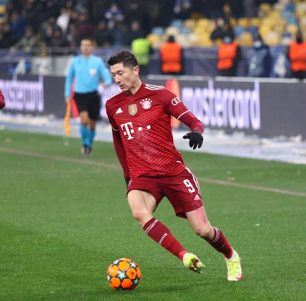 Kyiv Ucraina Novembre 2021 Robert Lewandowski Del Bayern Munchen Azione — Foto Stock