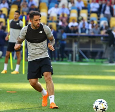 KYIV, UKRAINE - 25 Mayıs 2018: UEFA Şampiyonlar Ligi final maçı öncesinde Ukrayna 'nın başkenti Kyiv' de Real Madrid ile oynanan antrenman sırasında Liverpool 'lu Danny Ings