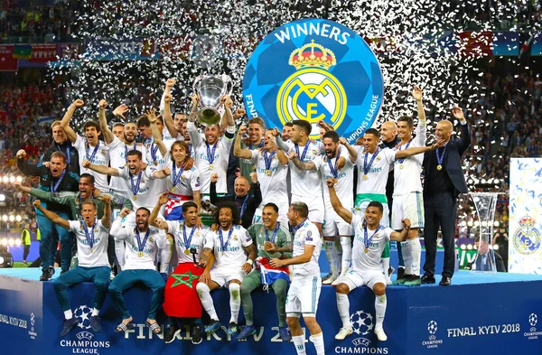 Kyiv Ukraine Května2018 Real Madrid Vítěz Ligy Mistrů Uefa2018 Slavnost — Stock fotografie