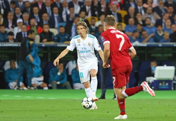 Kiev Ukraina Maj 2018 Luka Modric Real Madrid Styr Boll — Stockfoto