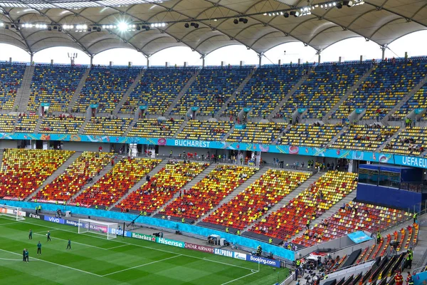 Bucharest Roménia Junho 2021 Vista Panorâmica Dos Tribunos Arena Nacional — Fotografia de Stock