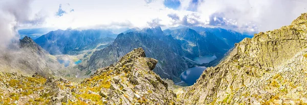 High Tatras Mountains Panorama View Rysy 2503M Border Slovakia Left — Stockfoto