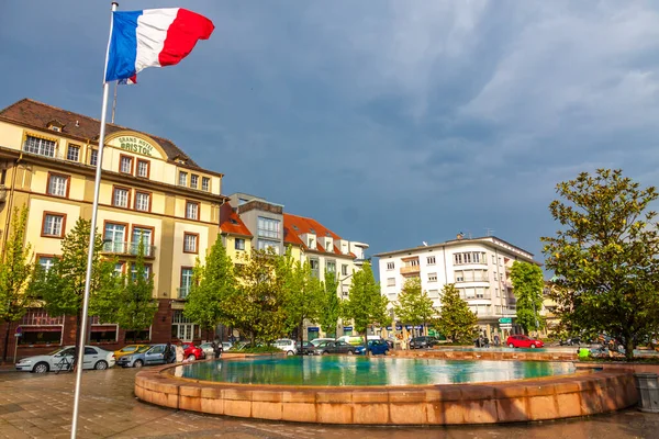 Colmar Frankrike Maj 2019 Järnvägstorget Place Gare Colmar Alcase Frankrike — Stockfoto