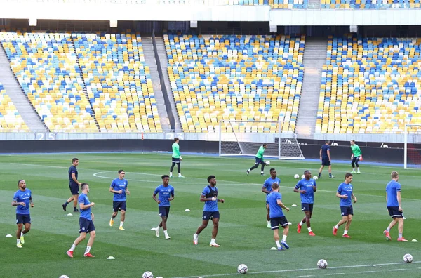 Kyiv Ukraine August 2021 Genk Players Run Open Training Session — стокове фото