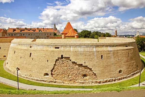 Bastion Defensive Walls Vilnius Lithuania Fortification Structure Built Century Part — Stok fotoğraf