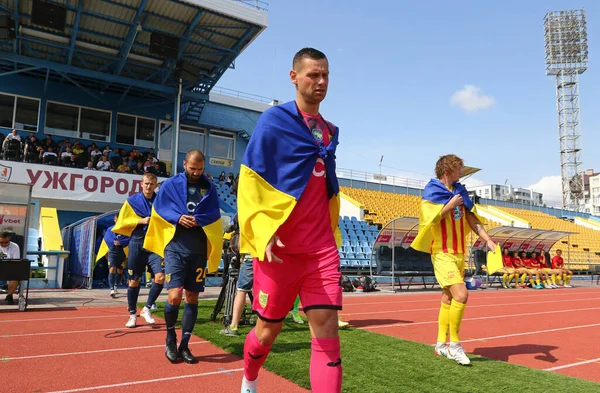 Uzhhorod Ukraine Août 2022 Metalist Kharkiv Inhulets Players Pitch Avanhard — Photo