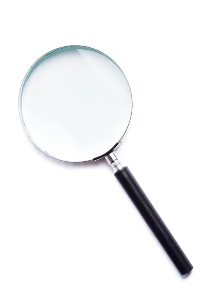 白の拡大鏡 — ストック写真