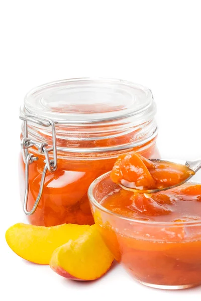 Tasty peach jam — Stock Photo, Image